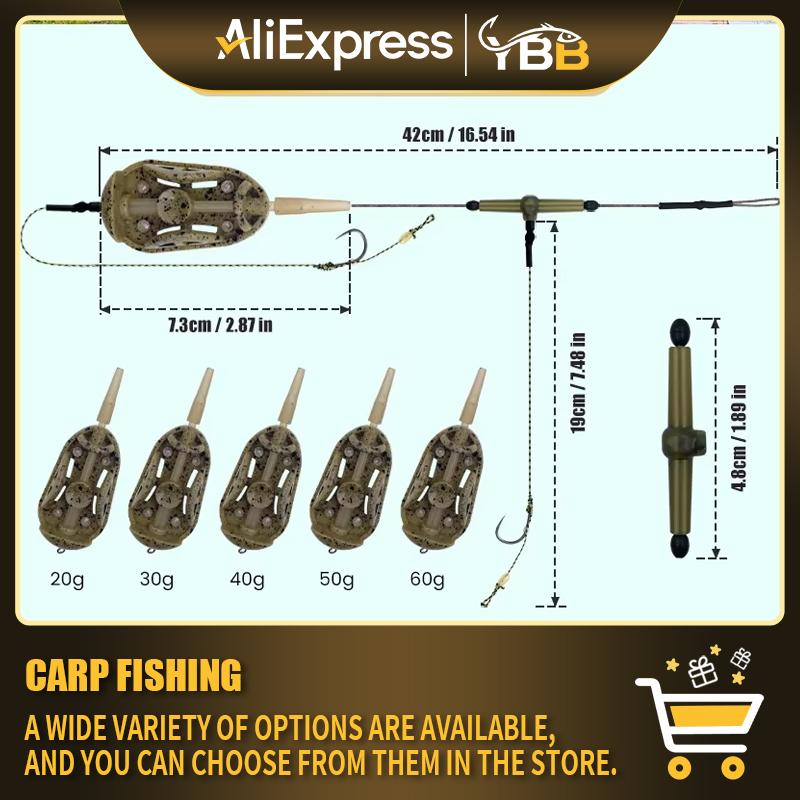 Freshwater Fishing Kit - Pre-Tied Carp Fishing Hair Rigs for