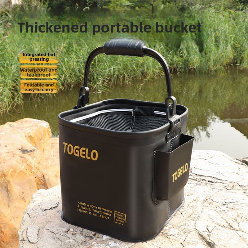 Fish bucket New folding fishin - Fishing Equipment In บทวิจารณ์และราคา