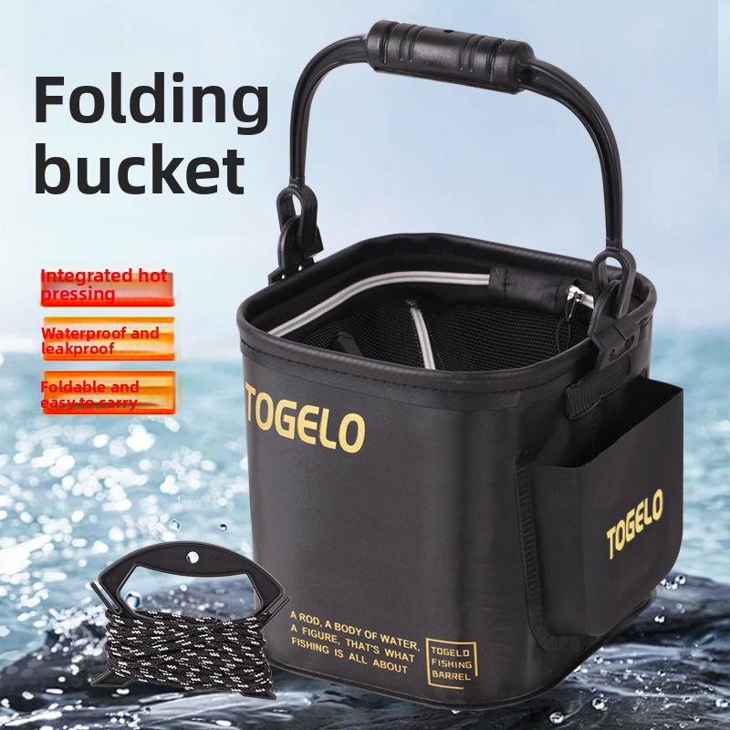 Fish bucket New folding fishin - Fishing Equipment In บทวิจารณ์และราคา