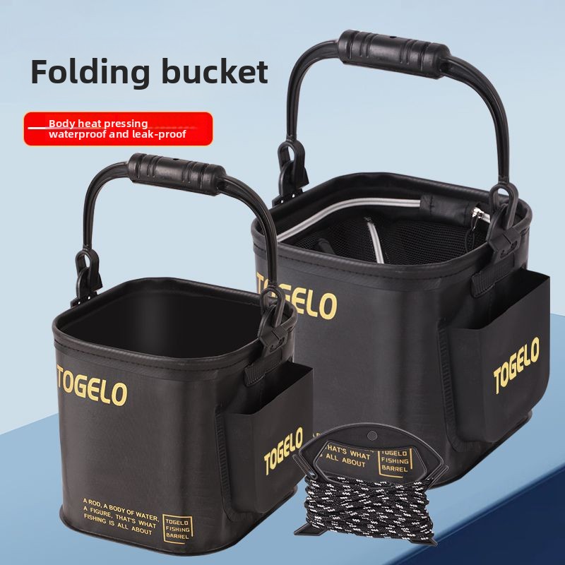 Fish bucket New folding fishin - Fishing Equipment In บทวิจารณ์และราคา