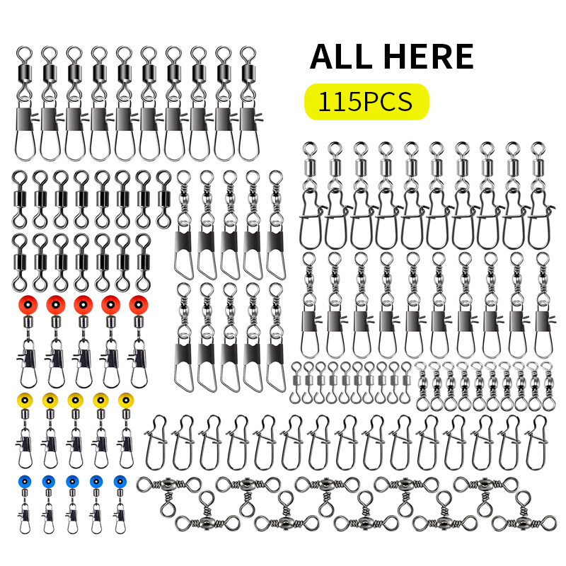 115pcs Fishing Swivel Connecto - Freshwater Fishing Kit บทวิจารณ์และราคา