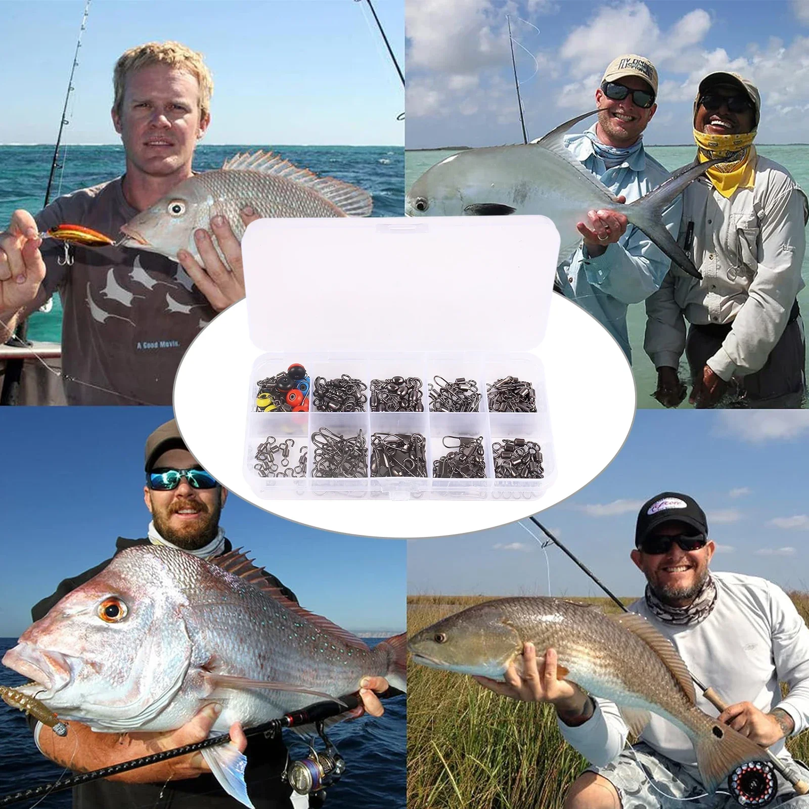 115pcs Fishing Swivel Connecto - Freshwater Fishing Kit บทวิจารณ์และราคา