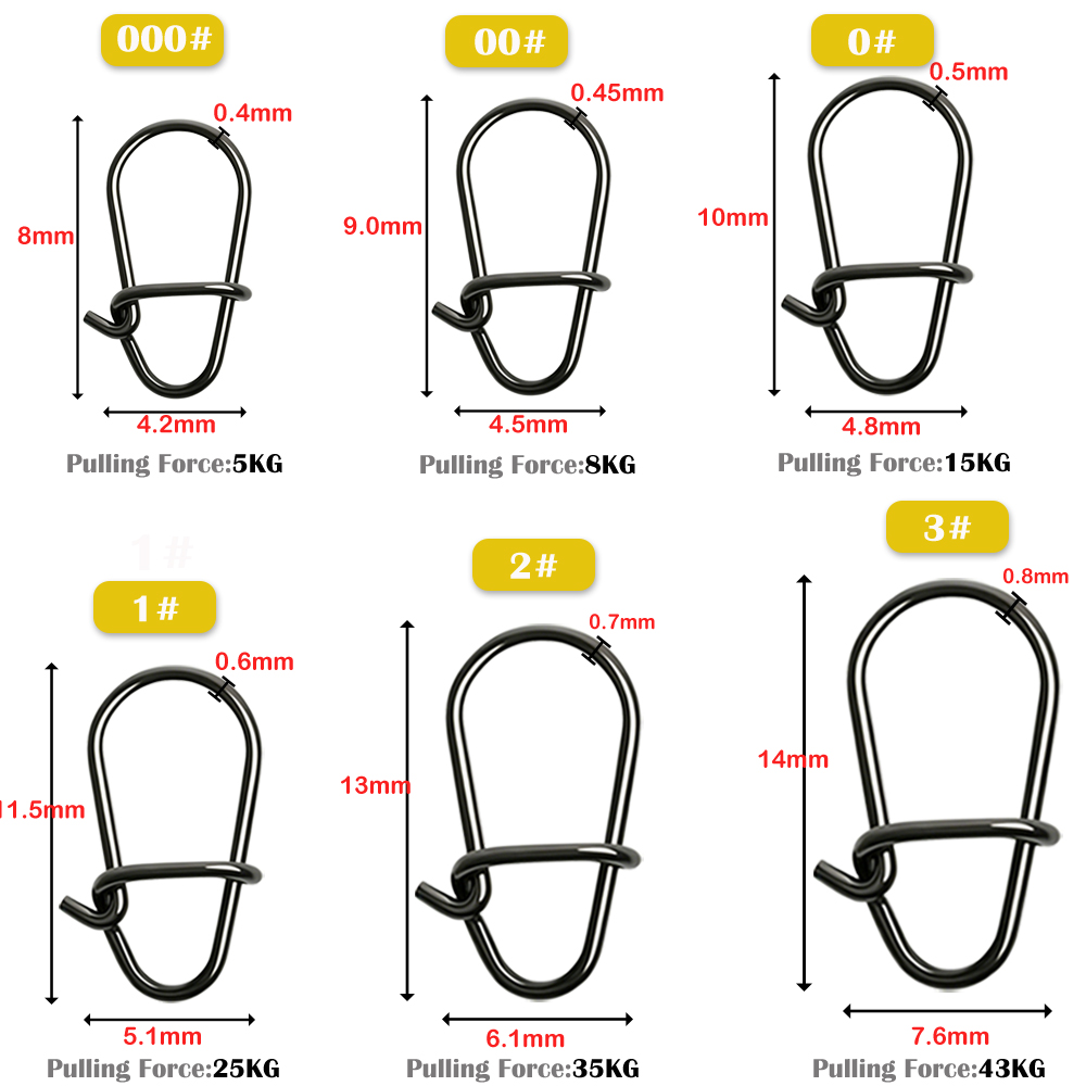 GOBAIT 100Pcs Black Stainless  - Fishing Equipment Tackle บทวิจารณ์และราคา