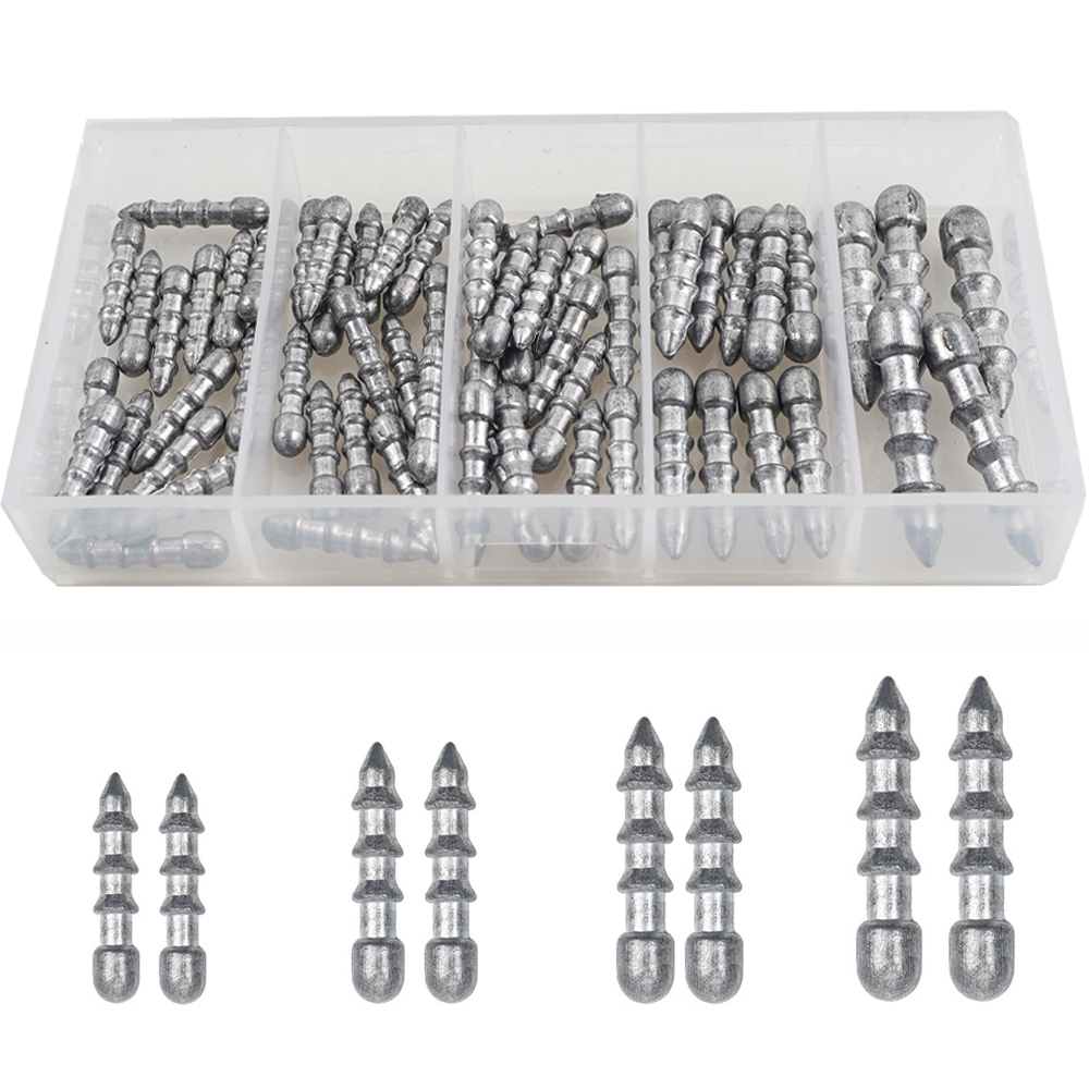 60PCS Nail weights Worm Fishin - Fishing Equipment Tackle บทวิจารณ์และราคา