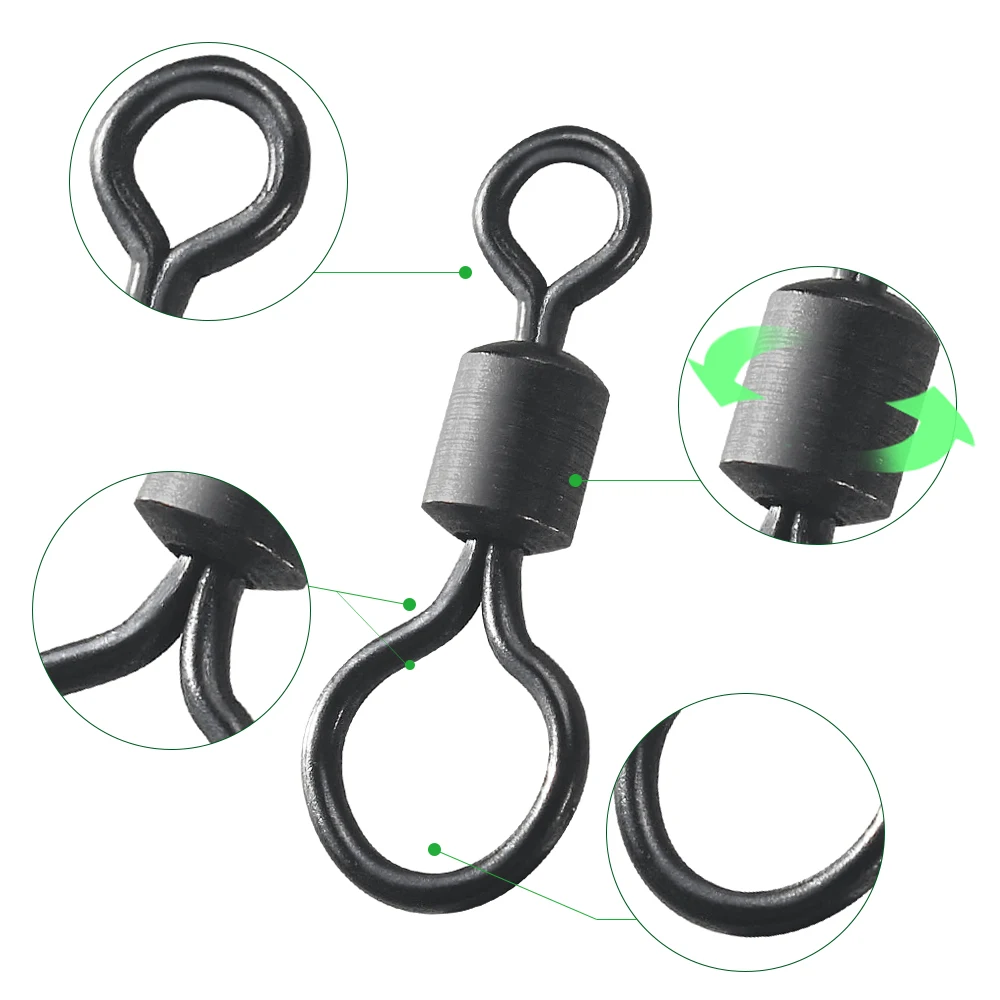 100pcs Carp Fishing Swivel Big - Fishing Equipment Tackle บทวิจารณ์และราคา
