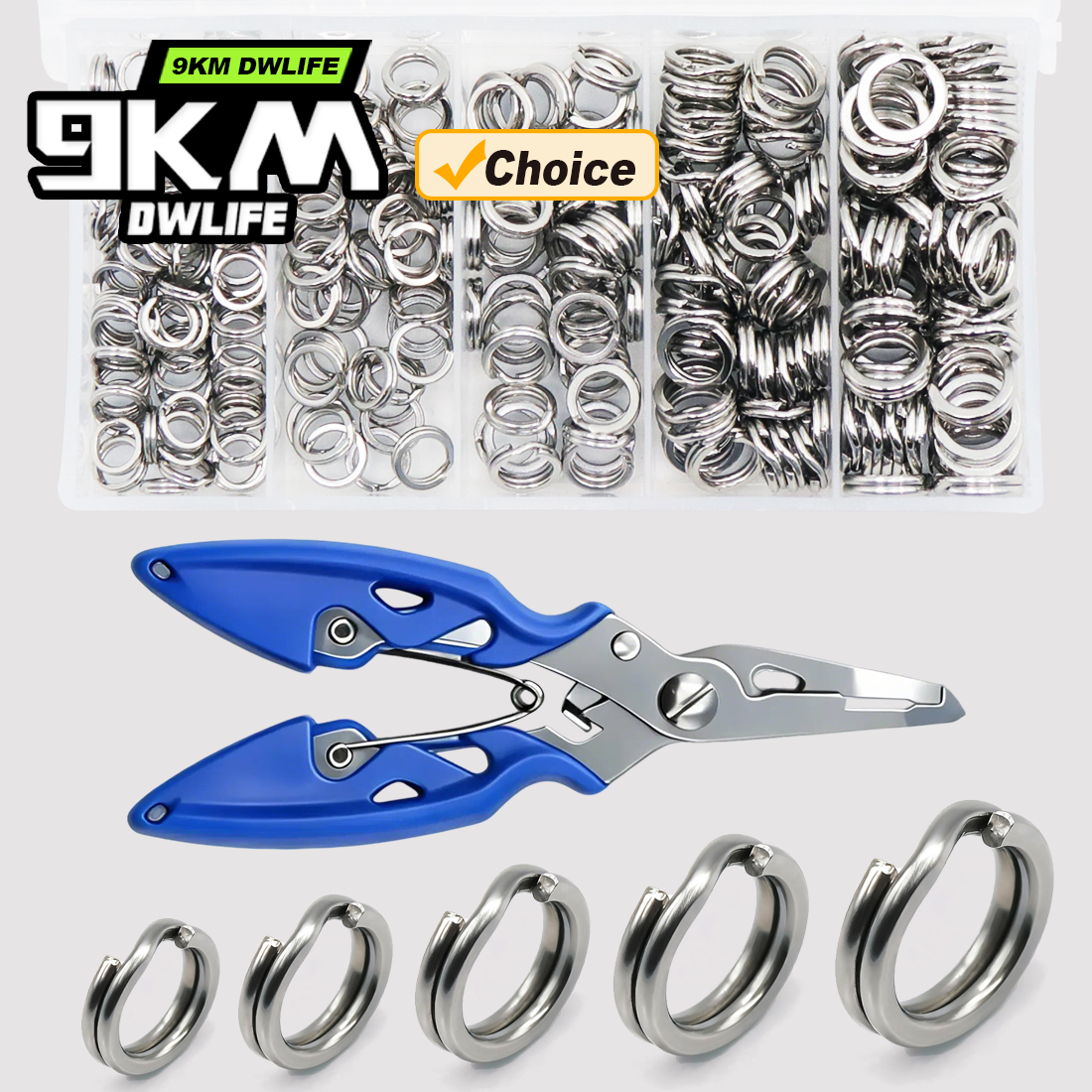 9KM Fishing Split Rings with P - Freshwater Fishing Kit บทวิจารณ์และราคา