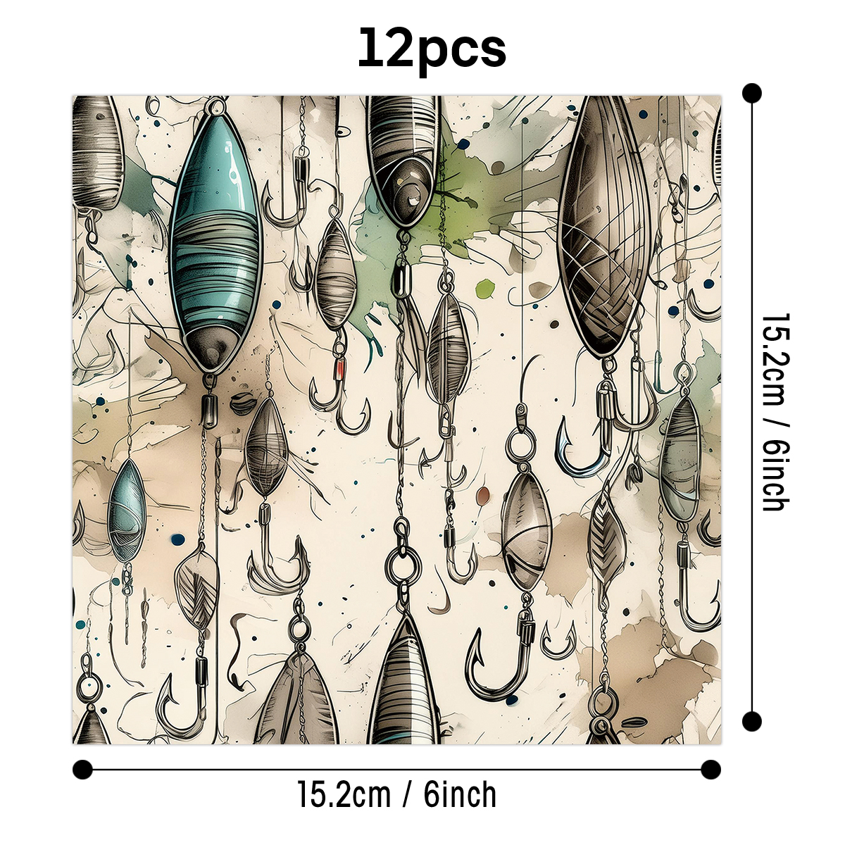 12pcs Vintage Fishing Lure Pat - Fishing Equipment Tackle บทวิจารณ์และราคา