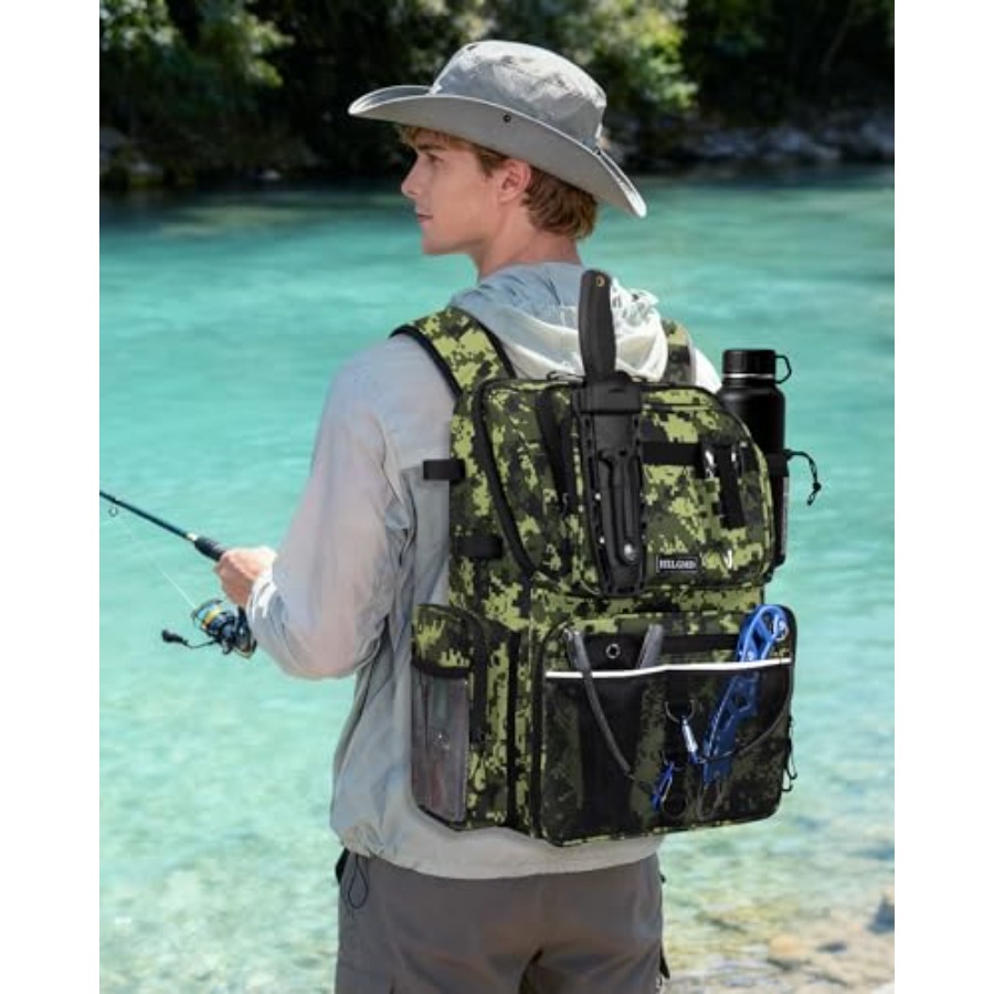 Fishing Backpack with Rod Hold - Fishing Equipment In บทวิจารณ์และราคา